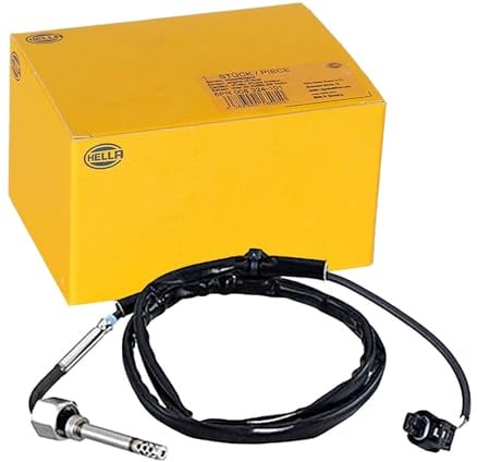 HELLA 6PT 010 376-491 Sensor, Exhaust Gas Temperature - 2-Pole - Screwed - Cable: 930 mm - with Fixing Clips on Cable