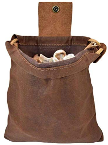 KENANLAN Bolsa de cinturón de cuero Bolsa de forro Bolsa de cinturón de cuero, cuero y lona Bolsa de Bushcraft Bolsa plegable de lona encerada para senderismo (C)