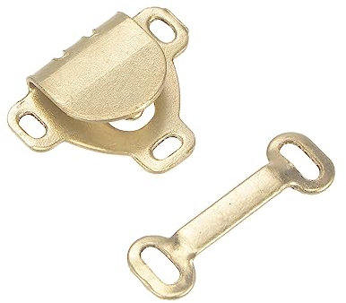 sourcing map Hosenverschluss Haken 10 Paare Haken und Ösen Verschluss Set Ösenverschlüsse zum Nähen Nähhaken für Hosenhaken Rockhaken Jacken Kleidung DIY BH Hose Rock Basteln, Gold
