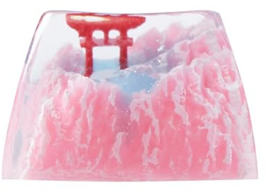 Luminous Personalized Sakura Pink Keycaps Resin Keycap SA Profile Shine Through Keycap for Mechanical Keyboard MX Switches R4
