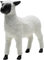Kare Design Deko Figur Happy Sheep, Weiß, Deko Objekt, Schaf Motiv, handbemalt, Unikat, 28x30x11 cm (H/B/T)