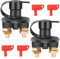 Bolatus 2 Piezas Interruptor de apagado de batería de coche 12V / 24V Interruptor de Desconexión de Batería Aislador Coche Barco Moto Camión