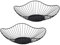 Hniuyun 2 Pcs Black Metal Wire Fruit Basket, Minimalist Fruit Holder Stand for Kitchen Counter, Home Decor, Table Centerpiece
