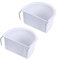 JAMAKALA 2Pcs Bird Feeding Dish D-shaped Plastic Bird Food Bowl with Hook Hanging Cage Feeder Cups for Parakeet Parrot Conure Cockatiel