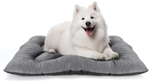 Nobleza Hundebett Grosse Hunde, Hundekissen Flauschig, rutschfeste, Hundematte Waschbar fur Große Hunde, Hundematratze Atmungsaktiv, 100x66x13cm, Grau