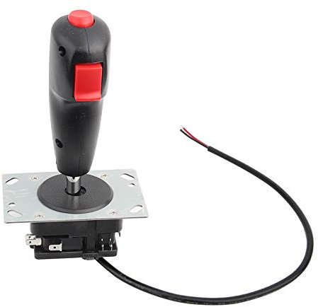 Respicefinem 8 Directional Flight Joystick with Trigger Top Fire Button Rugged Metal Plastic Construction For Simulator Flight Machines