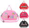 Personalisierte Tanz-Balletttasche für Kinder, individuelle Tanztasche mit Chenille-Buchstaben, große Sporttasche, Tanztasche für Mädchen, rosa Cheerleader-Tasche, Tanztasche für 4–6 Kinder