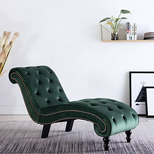 Sufrk Chaiselongue Grün Samt Chaiselongue Mit Armlehnen Sofa Recamiere Chaiselongue