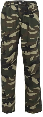 Ben Creek - Herren Winterhose - Outdoorhose aus Baumwolle - gefütterte Freizeithose - Basic Utility Hose Uni/Military 70103