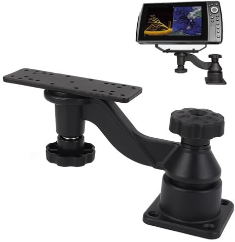 RAM Mount Horizontale 6-Zoll-Schwenkarmhalterung, 360° Drehbar, Universelle Fischfinder-Montagebasis, Gebogene Schwenkarmhalterung für -Fischfinder und Mehr