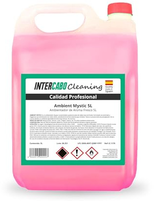 Ambientador Líquido Ambient Mystic 5L • Aroma Intenso, Elegante y Sofisticado • Fragancia Duradera para Espacios Amplios • Ideal para Pulverizadores y Difusores • Recarga Profesional y Versátil