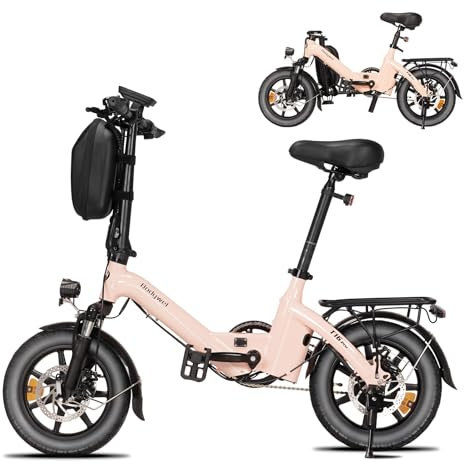 Bodywel T16PRO 14 City Commuting Ebike, 36v 7.8ah electric bike, 4.5 inch Led-Display, 90% Pre-Assembled, Folding bike with front suspension and dual disc brakes for adults