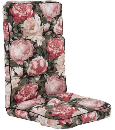 PATIO Hochlehner Auflage Royal/Lena 124 x 48 cm Sitzkissen gesteppt Taschen zur Befestigung für Gestell bis 45 cm breit mit Ø 18 mm Rohrdicke