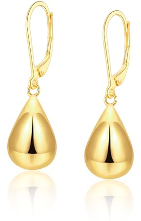 Gold Drop Wassertropfen Ohrringe für Frauen Mädchen Dangle Drop Ohrringe Vergoldet Schmuck