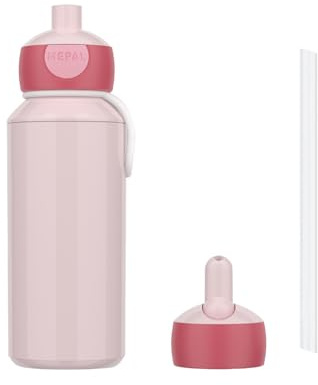 Mepal Campus Trinkflasche Pop-Up mit Flip-Up Ersatz-Verschlussdeckel, Auslaufsichere Wasserflasche für Kindergarten & Schule, BPA-frei & Spülmaschinenfest, 400 ml, Cool Pink
