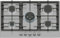 PCQ7A5I95 - Piano cottura 5 fuochi gas, 75x52 cm, inox