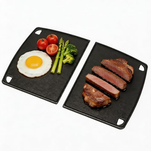 GriHero Gusseisen Grillplatte für Enders Urban, Urban Pro, Explorer Pro, Explorer Gasgrill 32 x 24CM Wendeplatte 2 Stück【Nicht für Explorer Pro II】