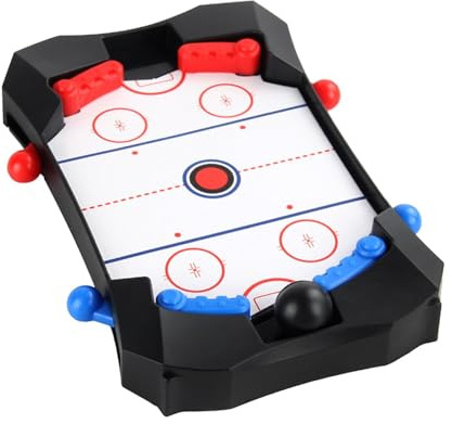 AMSLSIU Tischhockey Spiel: Familienspiel, interaktiver Spaß für alle, Mini Airhockey Tisch, Partyspiel für 2 Spieler