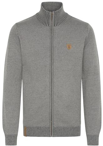 Indicode IDAndy Herren Zip-Jacke Pullover Zipper Grobstrick