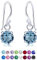 Orecchini Acquamarina - Orecchini Pendenti Argento 925 con Brillantini di Cristallo - Orecchini Azzurri - Orecchini Pendenti Donna - Orecchini Donna Lunghi - Orecchini Brillanti - Orecchini Colorati