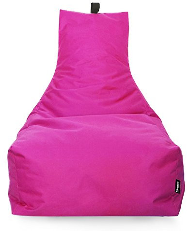 Lounge Sitzsack Liege Beanbag 32 Farben wählbar 90cm(Ø) Rückenlehne Bodenkissen Indoor Outdoor Sitzsäcke Gaming Kinder Bean Bag Erwachsene Riesensitzsack gefüllter Sessel(Pink)
