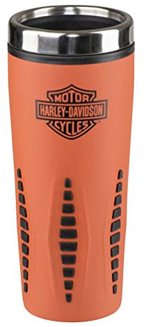 Harley-Davidson Core Bar & Shield Stainless Steel Travel Mug - Orange HDX-98611