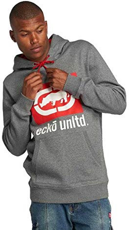 Ecko Unltd Sweatshirt Herren West END Hoody Grey Grau, Größe:S