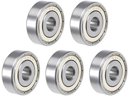 sourcing map 5Stk. 638ZZ Kugellager Chromstahl doppelt abgeschirmt ABEC-3 Lager 8x28x9mm