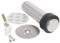 MroMax 1Pcs Door Stops 120mm Cylindrical Floor Door Stopper Solid Stainless Steel with Rubber Bumper-Safety Floor Mount Doorstop Heavy Duty Home Commercial Industrial Silver Tone