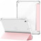 VAGHVEO Custodia per iPad 10,2 Pollici 2021 9a Generazione / 8a Gen 2020/iPad 7a 2019 Cover, Antiurto Flessibile e Trasparente in Gomma TPU Case Sottile Leggera Tri-Fold, Auto Sveglia/Sonno, Rosa