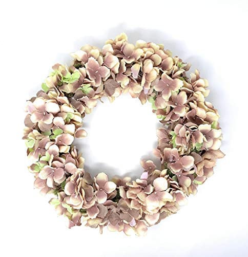 CREAFLOR HOME Hortensienkranz Türkranz Tischkranz ca. 36-38 cm Hellbraun