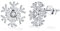 Micory Damen Schneeflocke Ohrringe Ohrstecker 925 Sterling Silber mit 3A Zirkonia Weihnachts Geschenk