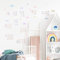 Alwayspon Wandaufkleber mit niedlichen Zahlen für Kinder/Mädchenzimmer, entfernbar, Wasserfarben, zum Abziehen und Aufkleben, Wandkunst für Zuhause, Kinderzimmer, Dekoration, Wohnzimmerdekoration