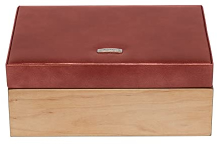 Windrose Wood Jewelry Box L Metallic Titian