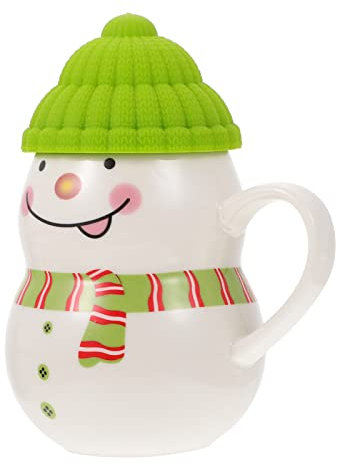 Cabilock 1 Satz Schneemann-becher Getränkebecher Schneemannbecher Für Kinder Cappuccino-tasse Porzellantassen Frühstücksbecher Für Kinder Karikatur Weihnachtstasse Kieselgel Fräulein