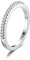 SILBERTALE Eternity Ring Silber 925 Cubic Zirkonia Schmal 1.5mm Halb Ewigkeitsringe Engagement Ring Verlobungsringe Promise Memoire Fingerringe Vorsteckring Damenringe Größe 41-63