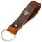 ELBERCRAFT® Schlüsselanhänger Leder KOMPASS der Schlüssel Organizer für deine Schlüsseltasche keychain made in Germany braun Gravur gold