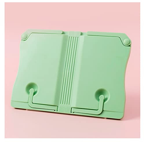 TOMYEUS Book Stand Home Office Kitchen Bookstand Portable Sturdy Bookstands for Recipes Textbooks and Tablet Music Books (Color : Green)