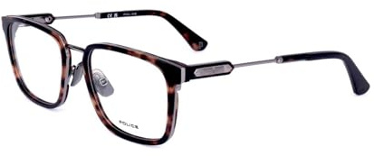 Police VPLF09 Brille, Total Shiny Ruthenium, 53 für Herren, Total Shiny Ruthenium