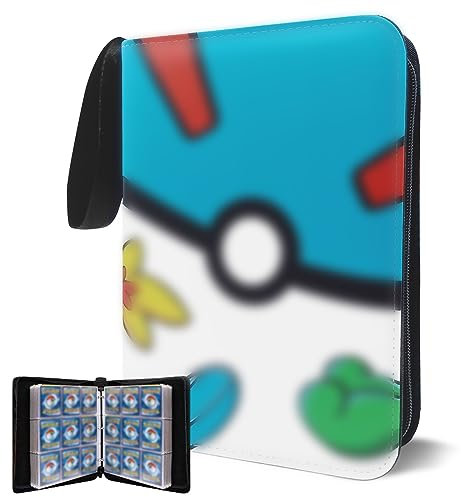 JNBGTU 900 Pockets Trading Card Binder, 50 Pages Removable 18 Pockets/Page Vertical Loading, PU Zipper Card Binder Album Folder Card Collection Binder for Boys Girls Collectors Gifts (Sky Blue)