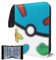 JNBGTU 900 Pockets Trading Card Binder, 50 Pages Removable 18 Pockets/Page Vertical Loading, PU Zipper Card Binder Album Folder Card Collection Binder for Boys Girls Collectors Gifts (Sky Blue)