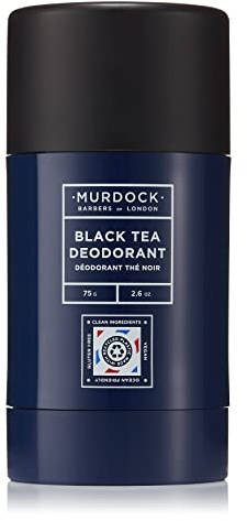 Murdock London Black Tea Deodorant - Skin-Friendly, Non-Irritating Natural Deodorant with Elegant Fragrance, 75g
