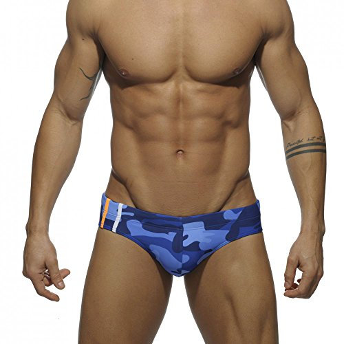 AHMXYG Costume da Bagno Uomo Costume Slip Uomini da Bagno Swimming Brief per Mare Piscina STDK2 (Blu Scuro, L)