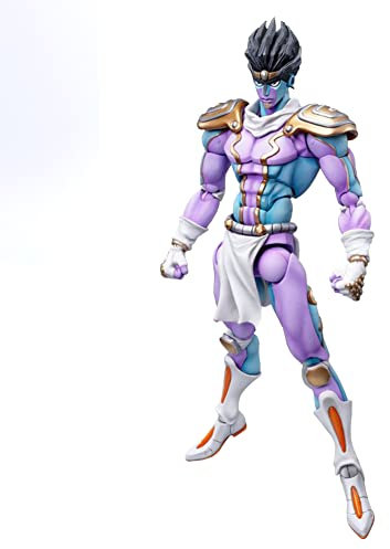 Jiumaocleu Star Platinum Actionfigur Statue - 15 cm Anime Figur Modell Spielzeugset mit Zubehör | Gesicht veränderbar | Gelenk beweglich | PVC Handgefertigte Desktop-Dekoration Geburtstagsgeschenke