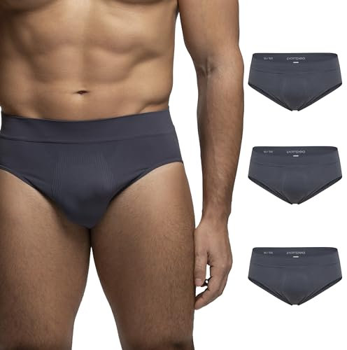 POMPEA 3 Paia Slip Uomo in Morbida Microfibra, Mutande Uomo Senza Cuciture Elasticizzate