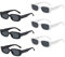 MIVAIUN 6 Stück Rechteckige Sonnenbrille, Vintage rechteckige Sonnenbrille, Y2K Sonnenbrille, 90er Vintage Sonnenbrillen Set, Sonnenbrille Herren Retro, Retro Lustige Party Brille