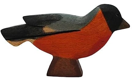 HolzWald - 4041 - Vögel, Gimpel, Holz, Handarbeit, 5,5cm x 7,1cm x 2cm