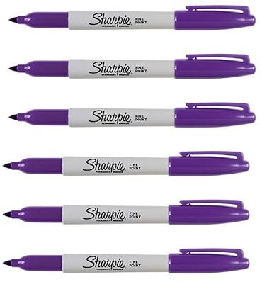 SHARPIE Pennarelli indelebili, punta fine, viola, confezione da 6