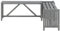 Garten-Eckbank mit Pflanzkübel 117 cm Massivholz Akazie Grau,311824