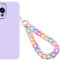 MKVZIYE Universale Bunte Acrylkette Handykette Handgelenkschlaufe Kette Handy Lanyard Handy Anhänger Telefonkette Schlüsselanhänger Handygürtel Handyschmuck Hängende Kette Handschlaufe Taschenanhänger